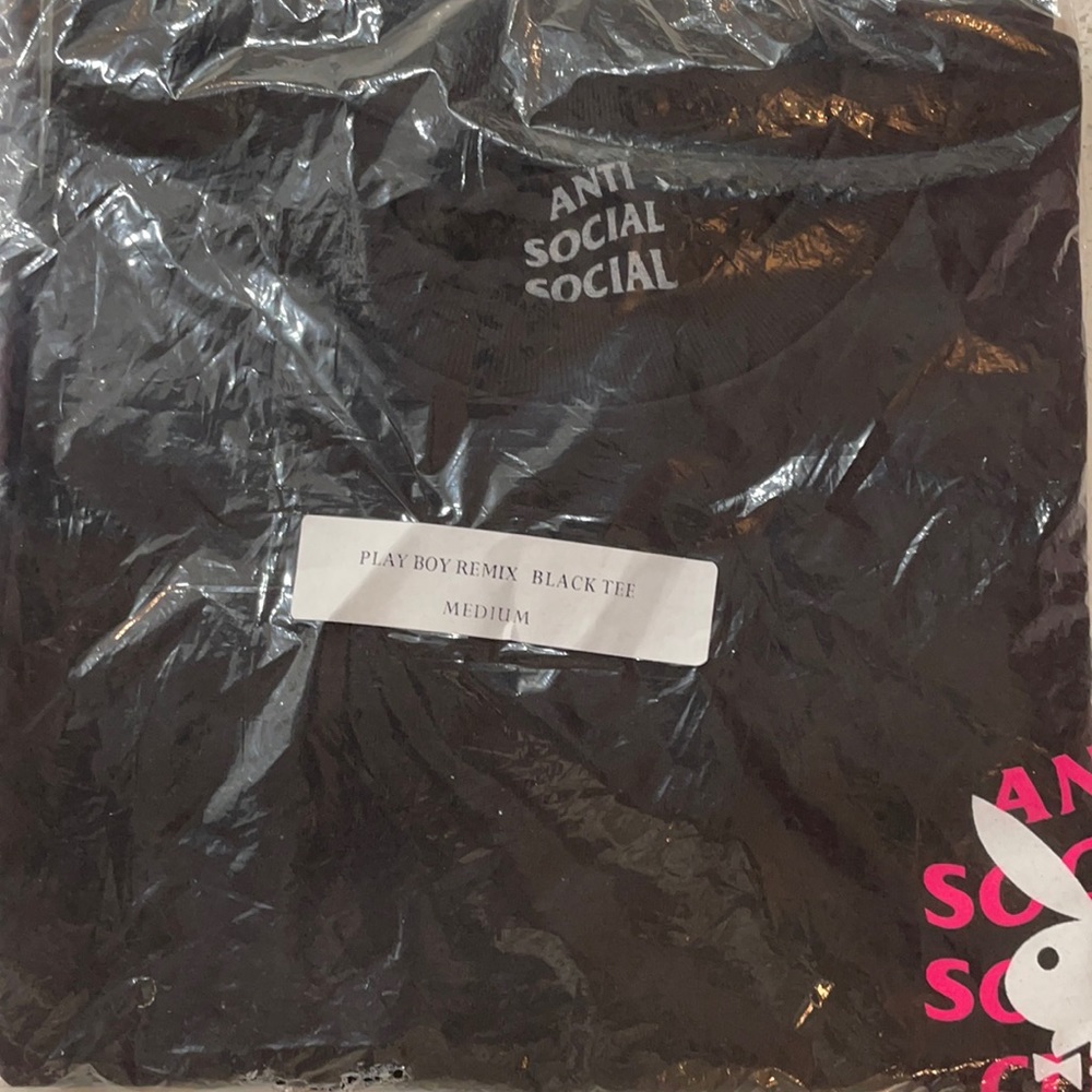 Anti social social club t-shirt, medium, playboy bunny